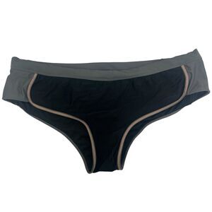 Vanilla Beach Sport Women's Size Large‎ Bikini Bottom Grey Black Athletic NWT